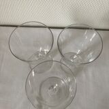 Ancient crystal foot glasses