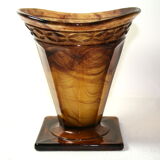 Pressed glass, Art Deco vase