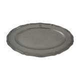 Monogrammed, oval-shaped dish - Chinon fillets collection - Christophle