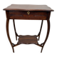 Table d'appoint de coiffeuse ancienne avec couvercle à charnières