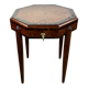 Art Deco gueridon in walnut burl marquetry, 1930.