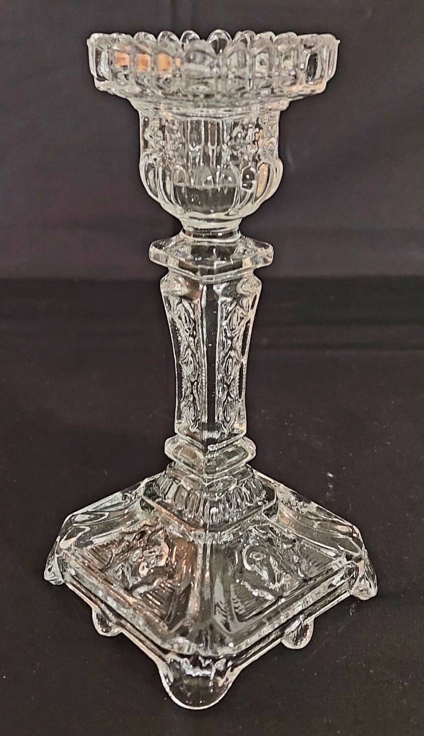 Bougeoir Ancien en Verre