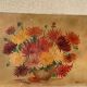 Painting the bouquet of vintage dahlias signed Blanchard