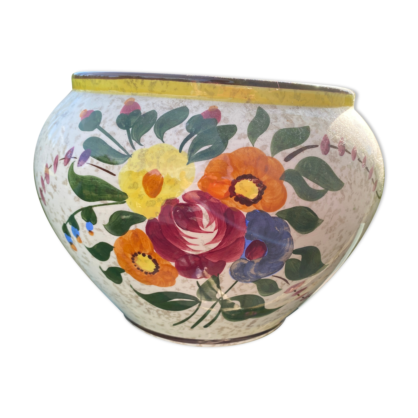Vintage longchamp floral pot pot cover