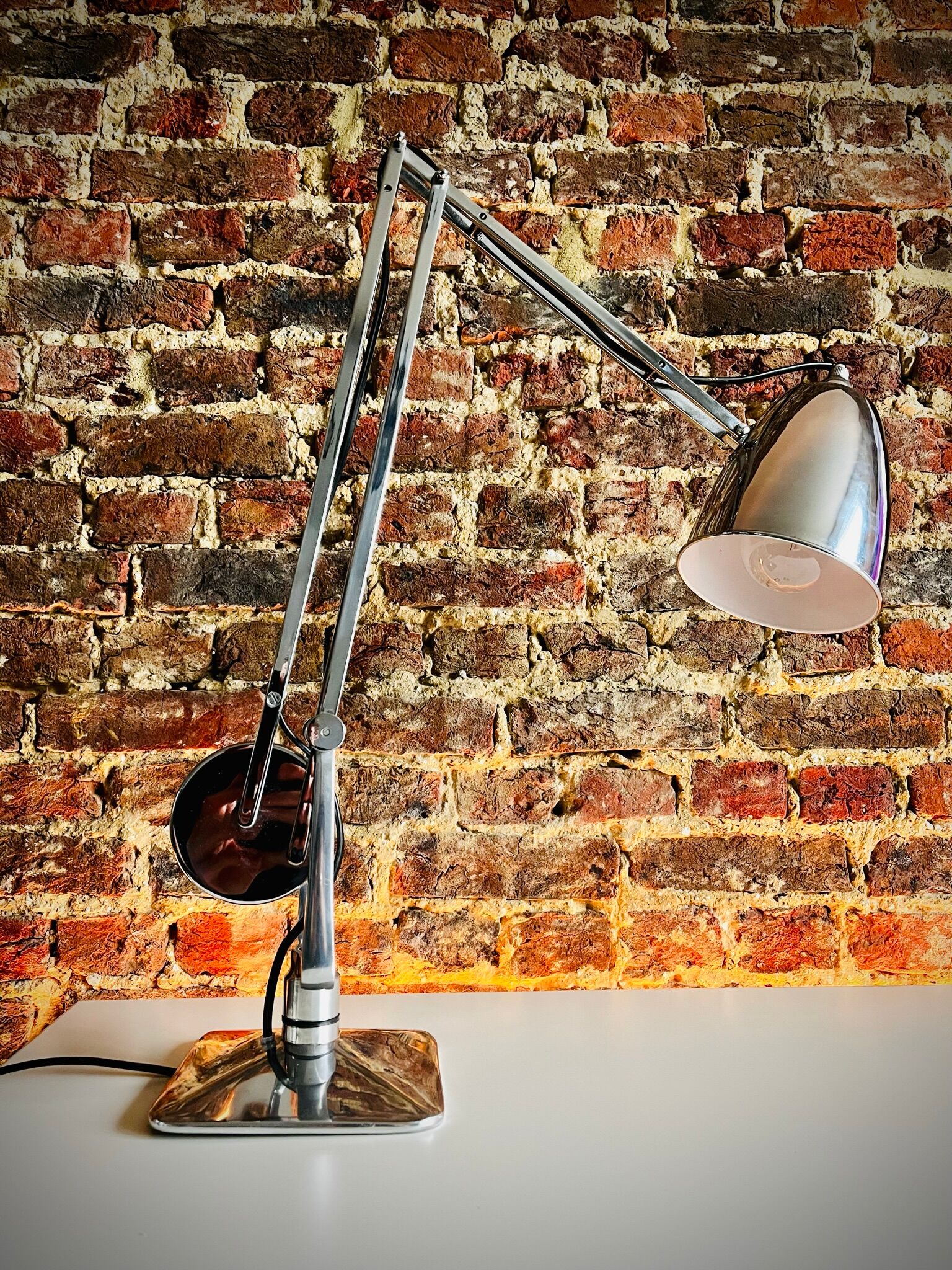 Chrome Giso Gispen "Rooney" desk lamp / Anglepoise