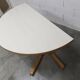 Rare set of 6 Baumann tables 1990, 80x120 and half moon 120cm