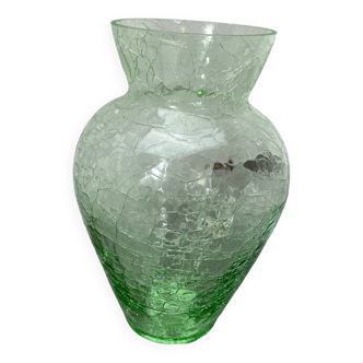 Vase en verre craquelé