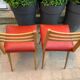 1960s skai compass leg chairs