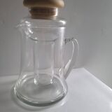 Borosilicate glass pitcher with infuser and wooden lid #PIMR