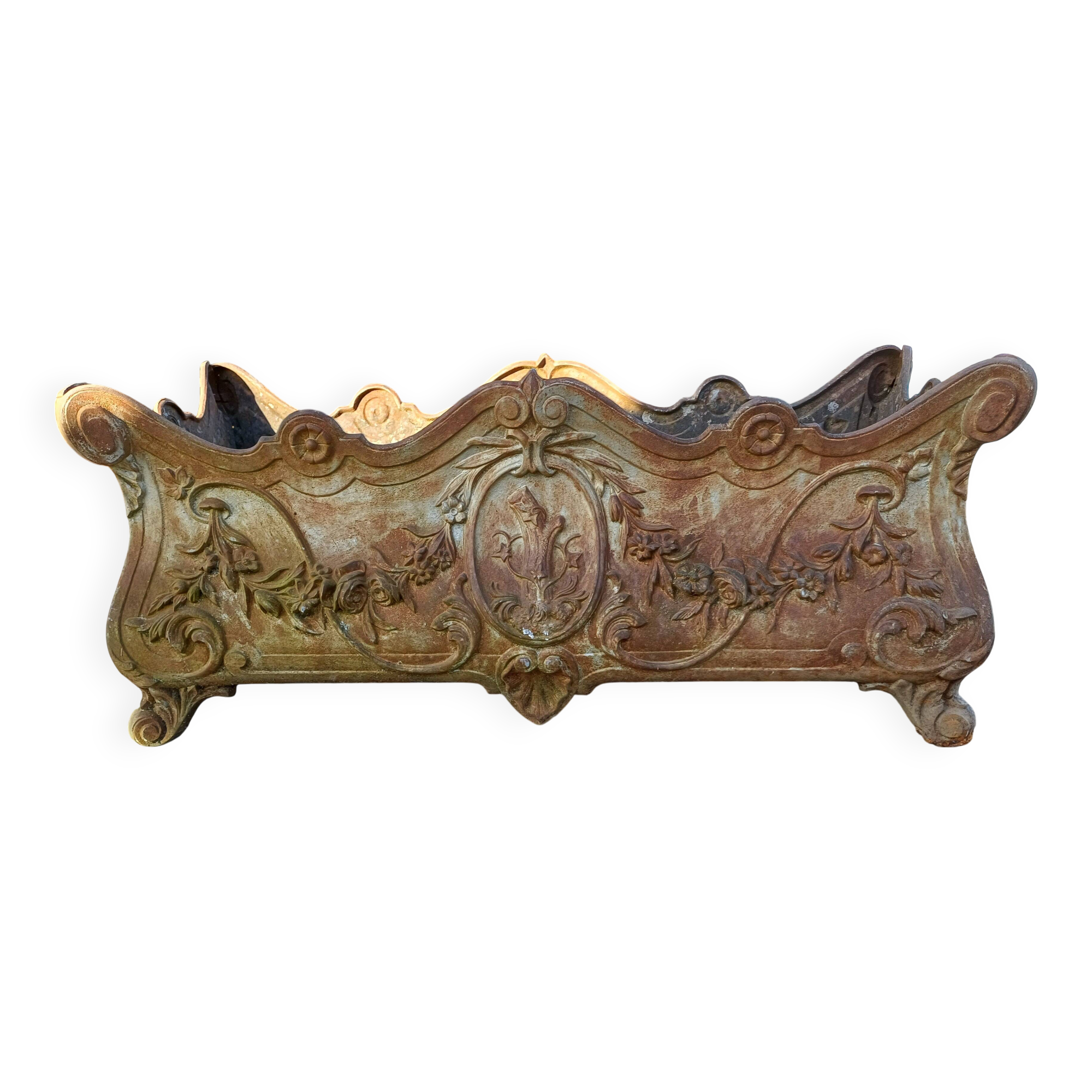 Large 1900 Cast Iron Planter in Rocaille Style: Charleville - Mézières