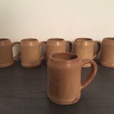 Lot of 6 stoneware mugs
