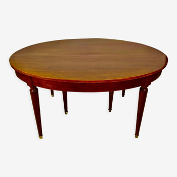 Mahogany oval table with 3 extensions (10 people)