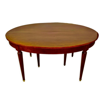 Mahogany oval table with 3 extensions (10 people)