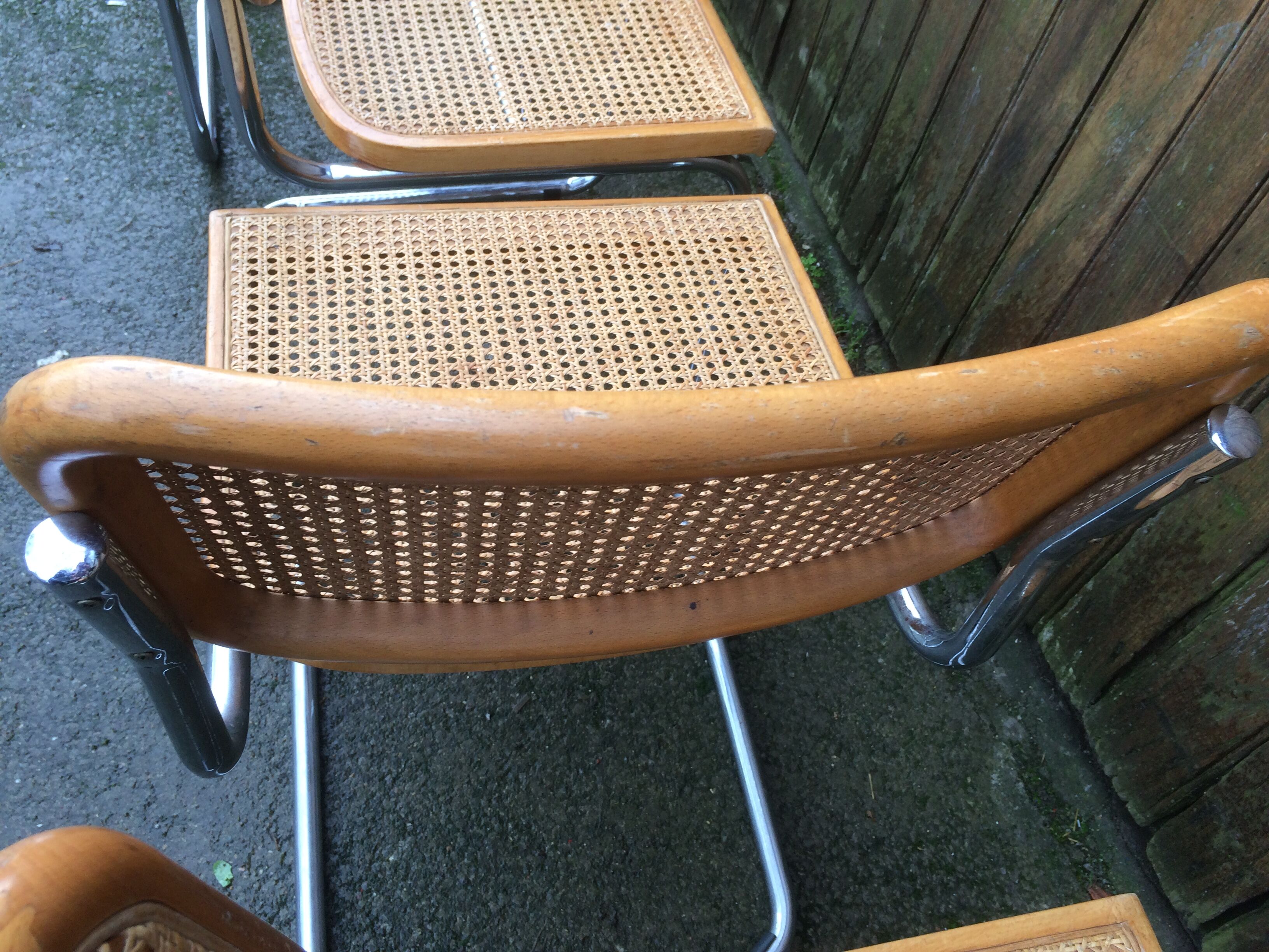 Lot de 4 chaises Breuer cesca B32