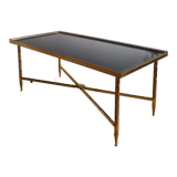 Vintage brass and glass coffee table