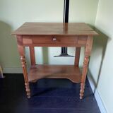 Side table, solid wood desk in Louis-Philippe style