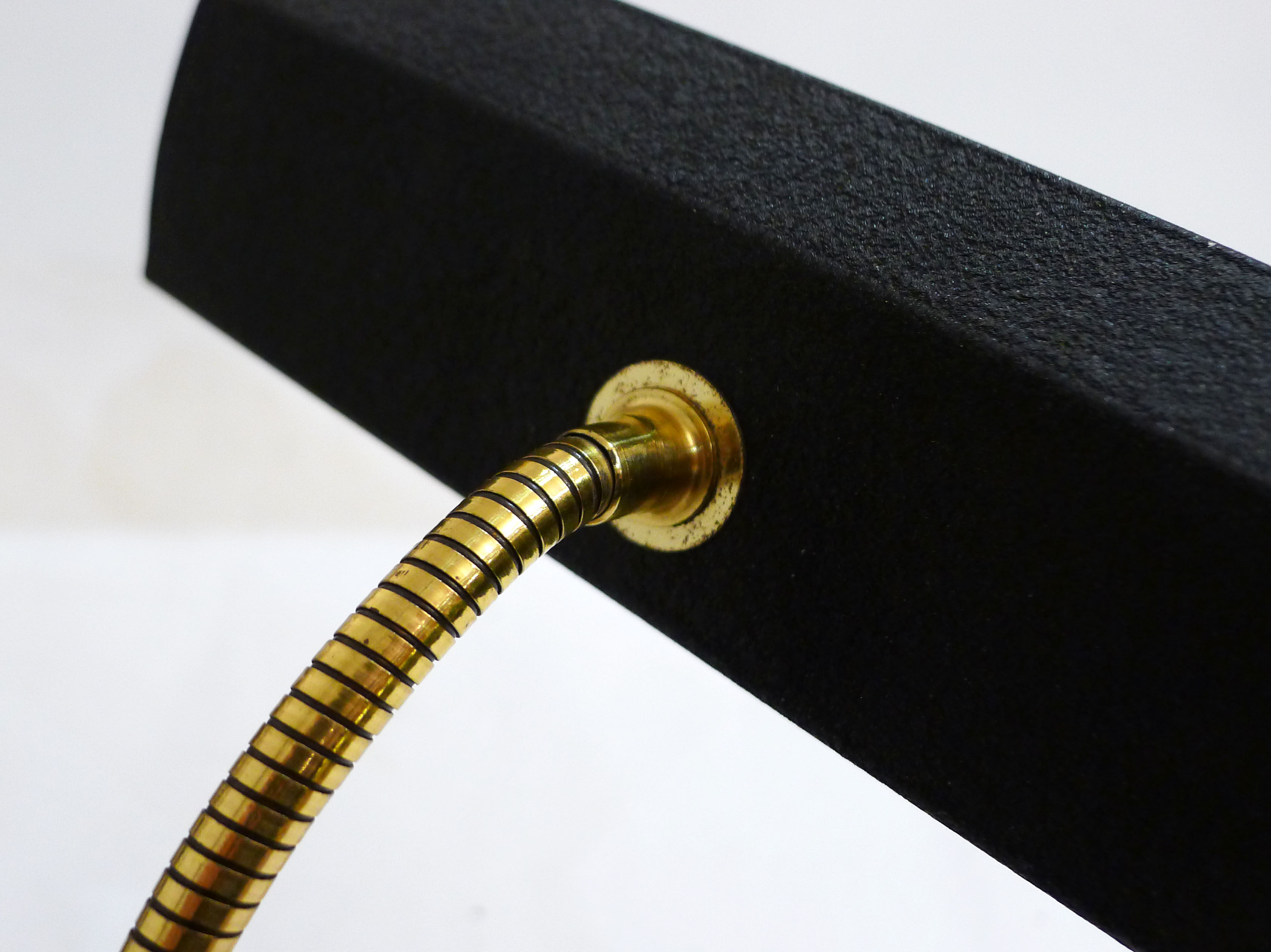 Small black Aluminor desk lamp - gilded