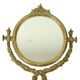 French Classic Brass Table Mirror Gold Baroque Style 34cm