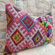 Vintage Berber kilim cushion cover: Moroccan wool cushion