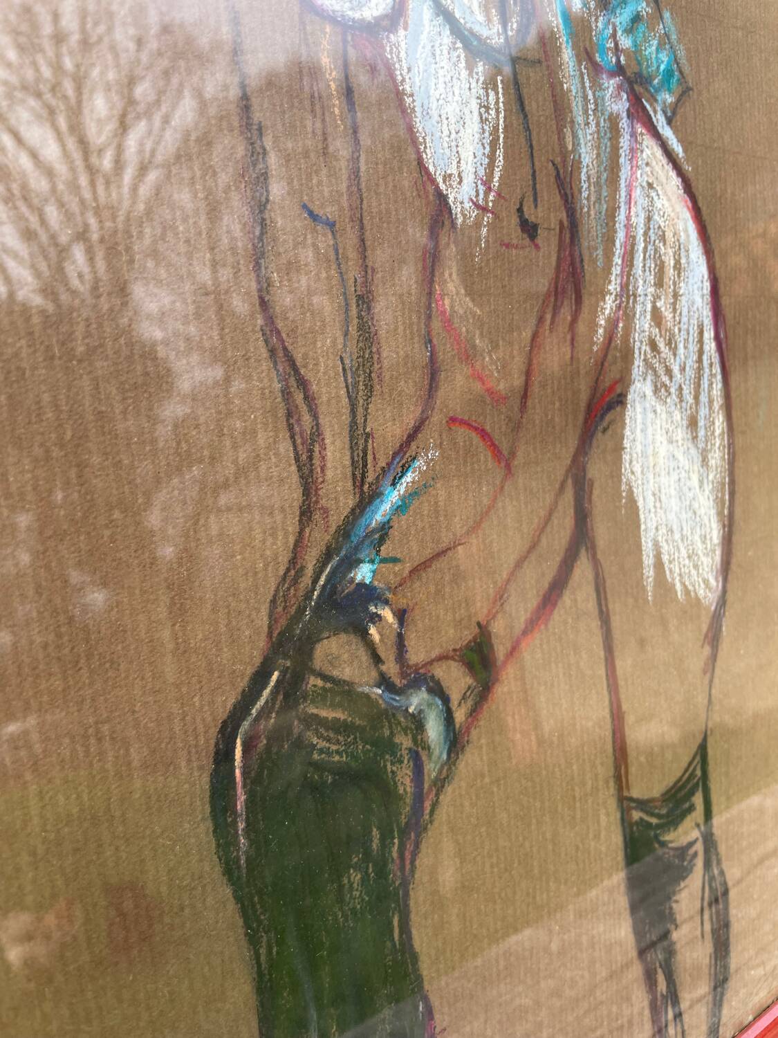 Pastel drawing of a nude