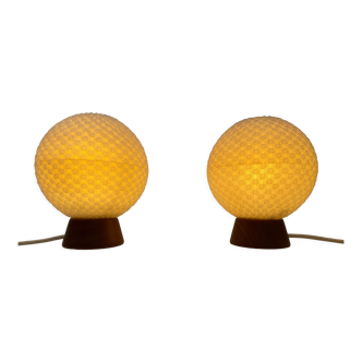 Pair of vintage Temde bedside lamps 1960