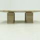 Mid Century Italian Modern Travertine Coffee Table 1970s