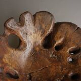 Sculptural Burl wood Low Lounge Chair. 1970s