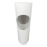 Vase blanc étonnant des années 1970, style Space Age, par Linea Glass. Fabriqué en Italie.