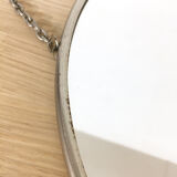 Chrome round mirror 1950 29x33cm