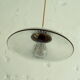 Old striated glass pendant