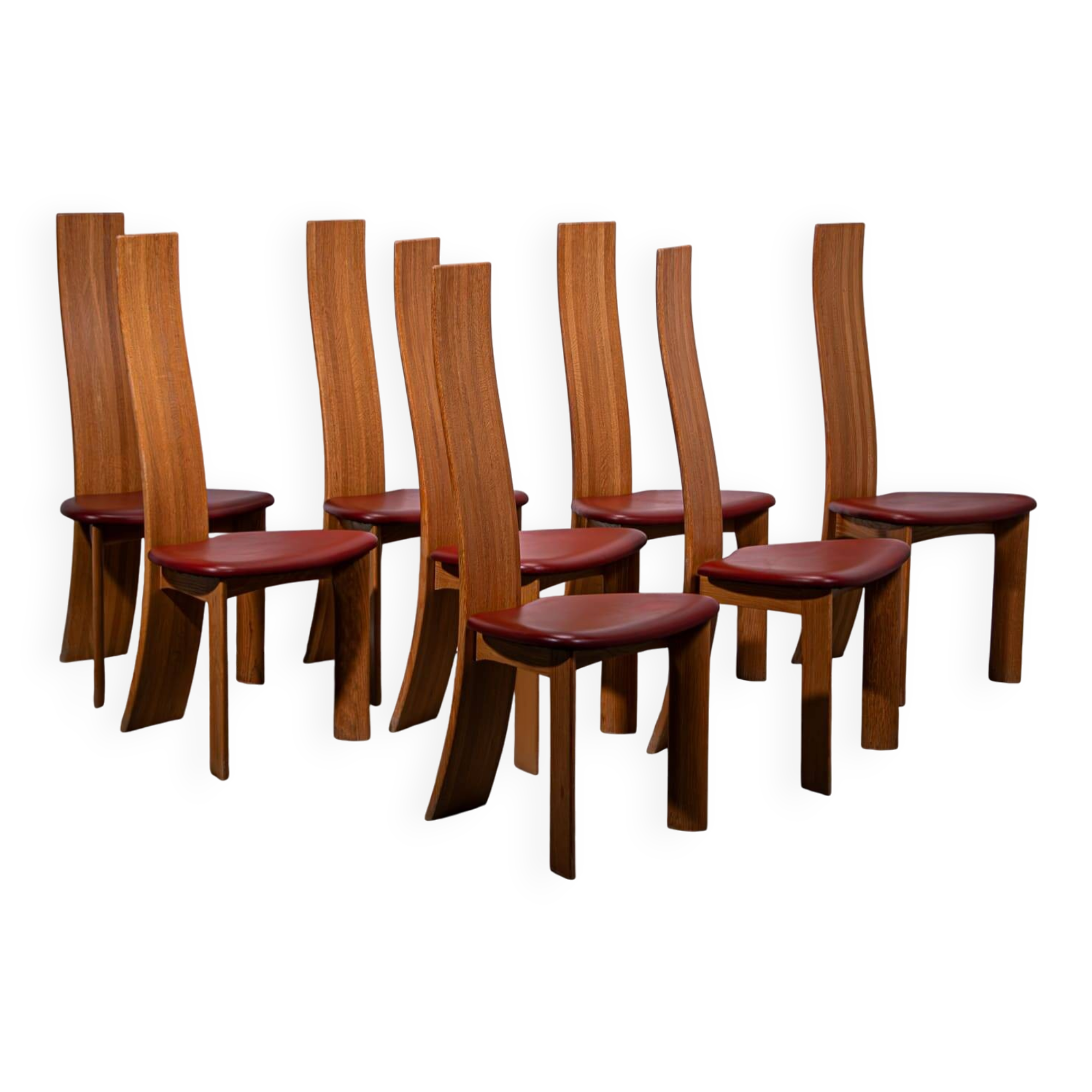 8 chaises Iris par Bob Van den Berghe pour Van den Berghe – Pauvers