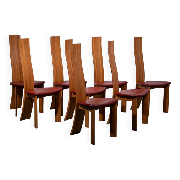 8 chaises Iris par Bob Van den Berghe pour Van den Berghe – Pauvers