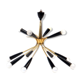 Hollywood Regency style chandelier with 12 luminous points