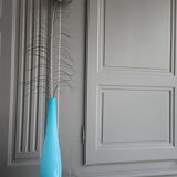 Vase, soliflore bleu en opaline