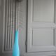 Vase, soliflore bleu en opaline