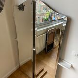 Pair of bevelled mirrors 44.5x168 cm