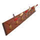 Large 1950s vintage wall-mounted coat rack