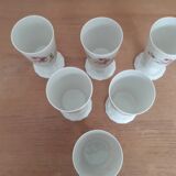 6 Mazagrans // Limoges Porcelain