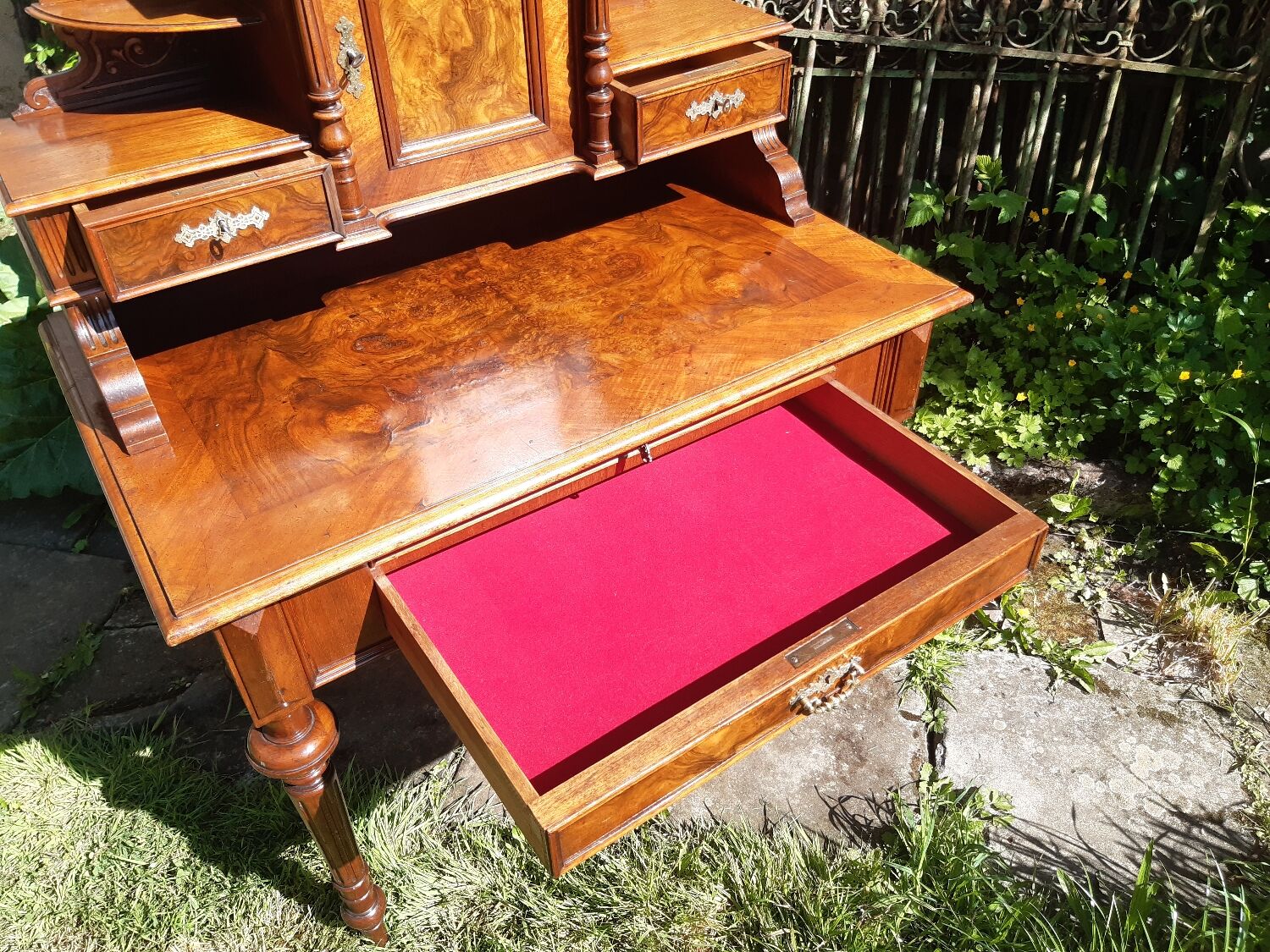 Walnut stepped desk nineteenth era