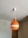 Vintage space age glass pendant light, Peill and Putzler