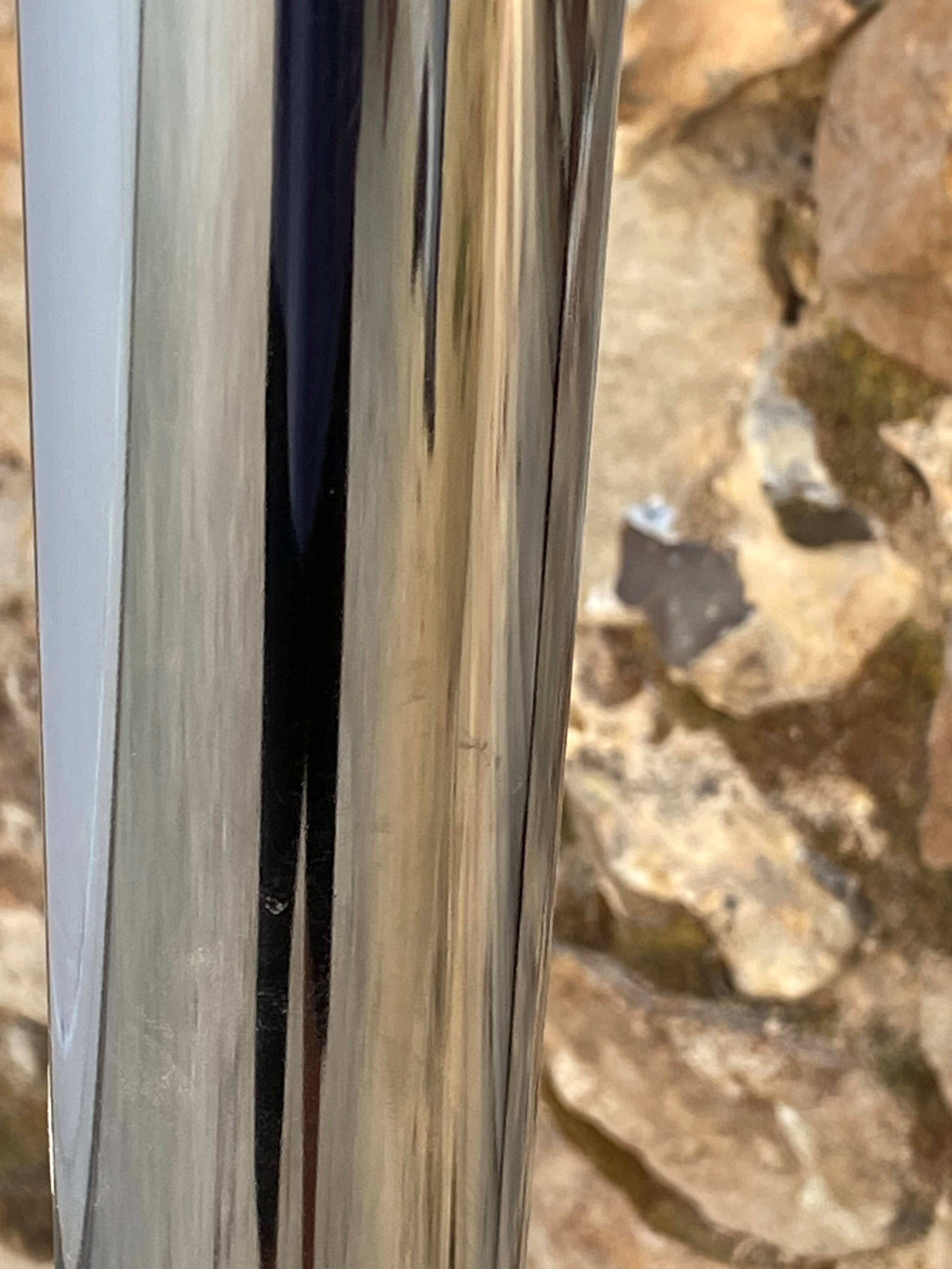 Vintage 1970s chrome metal coat rack