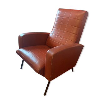 Fauteuil skaï vintage