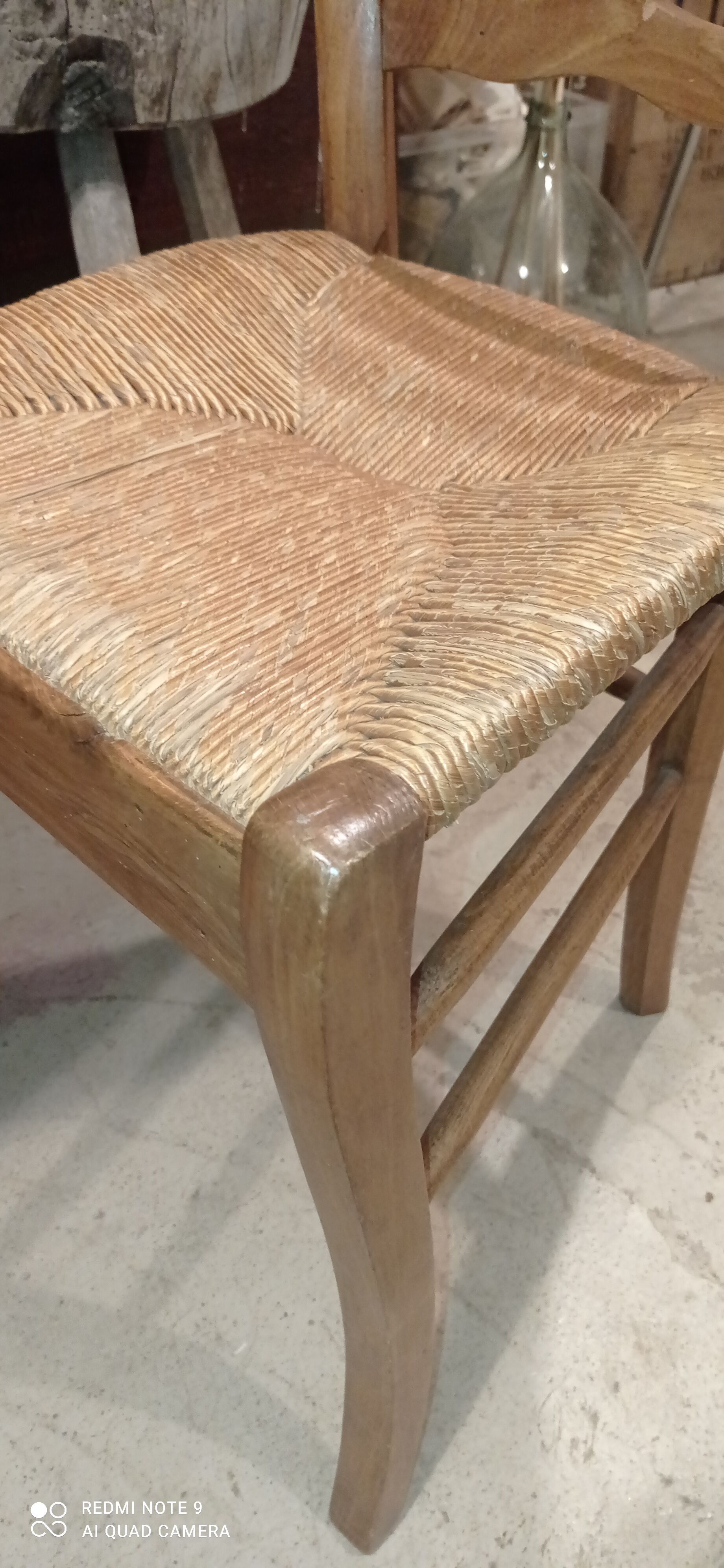 Old straw chair