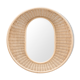 Round mirror in rattan braided diameter 90cm