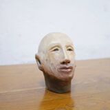 Terracotta head sculpture
