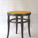 Pair of Thonet stools out of catalogue, circa 1890, new canework