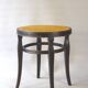 Pair of Thonet stools out of catalogue, circa 1890, new canework