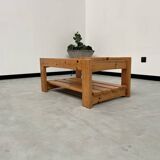 Table basse en pin des années 80