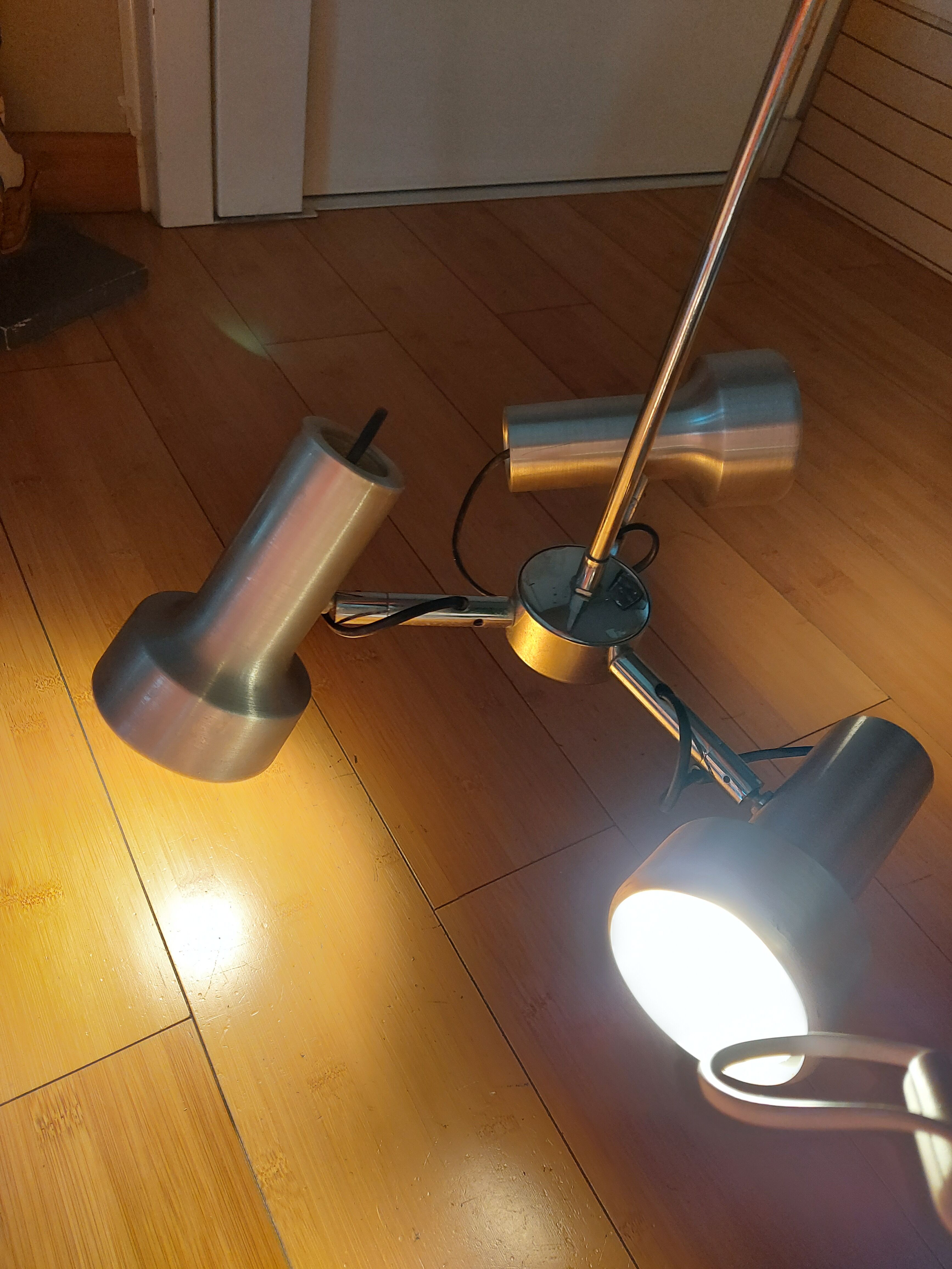 Suspension vintage 70's 3 spots orientable