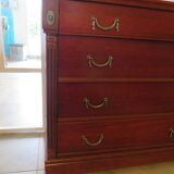 4-drawer chest of drawers – Cherry stain – Imitation Empire style – 80s